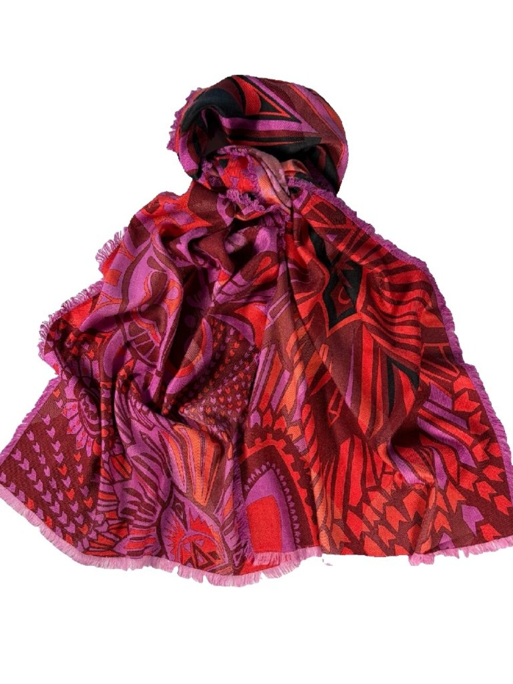 Vintage Emilio Pucci Wool Silk Blend Long Scarf